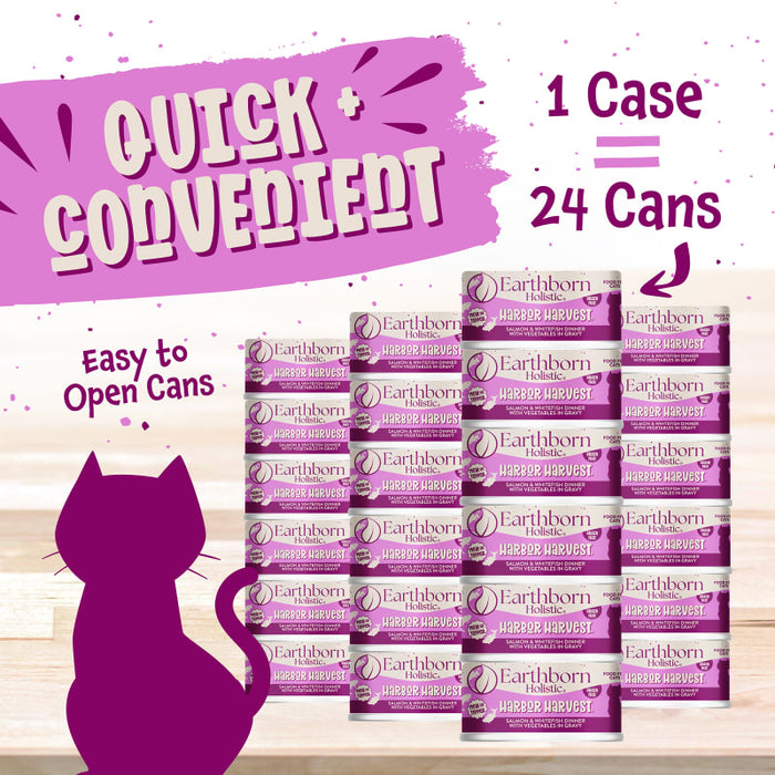 Earthborn Holistic Grain Free Harbor Harvest Wet Cat Food 3oz 24pk