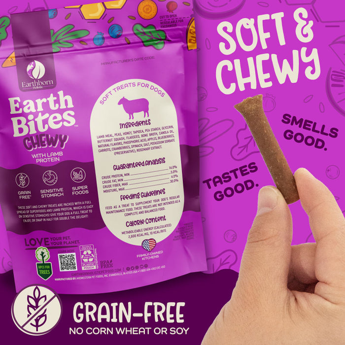 Earthborn Holistic EarthBites Chewy Soft Dog Treats Lamb 7oz