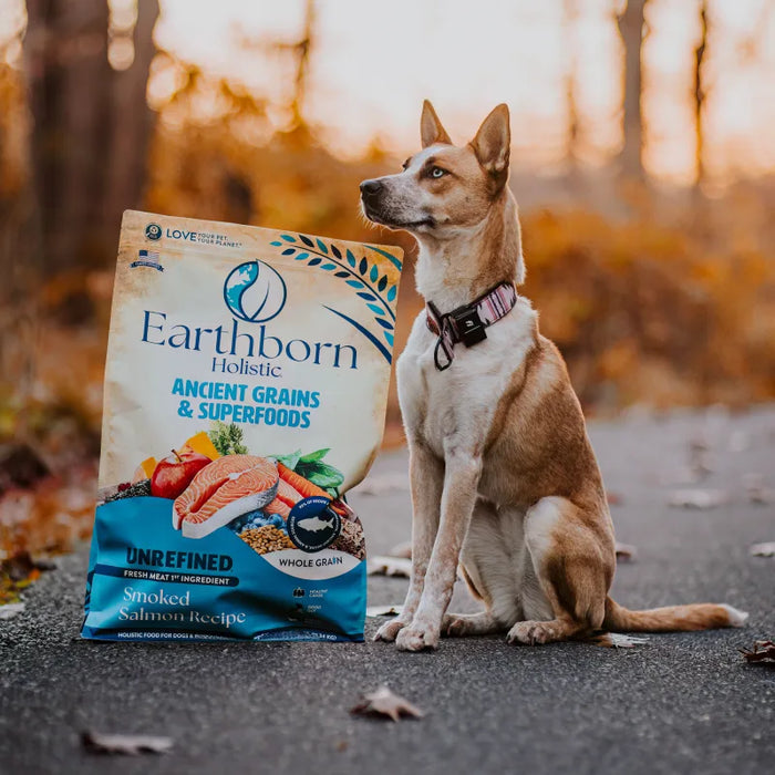 Earthborn Holistic Unrefined Ancient Grains & Superfoods Dry Dog Food Smoked Salmon 25lb