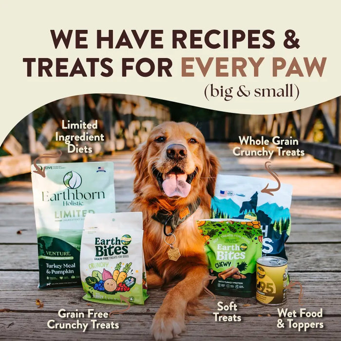 Earthborn Holistic Primitive Natural Grain-Free Dry Dog Food Turkey Meal & Vegetables 4lb