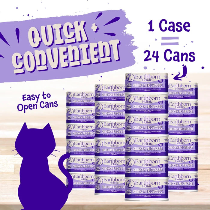 Earthborn Holistic Grain Free Chicken Fricatssee Wet Cat Food 5.5oz 24pk
