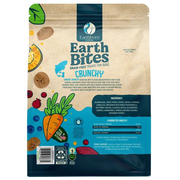 Earthborn Holistic EarthBites Crunchy Dog Treats Salmon & Pumpkin 10oz