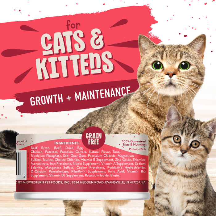 Earthborn Holistic Grain Free RanchHouse Stew Beef Wet Cat Food 5.5oz 24pk