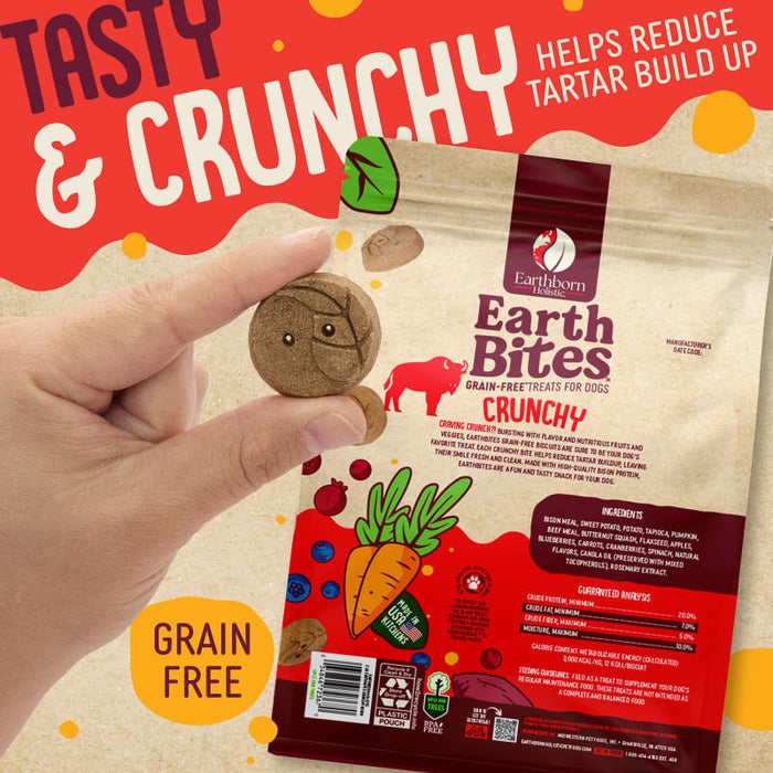 Earthborn Holistic EarthBites Crunchy Dog Treats Bison & Pumpkin 10oz