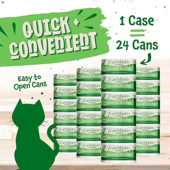 Earthborn Holistic Grain Free Chicken Catcciatori Wet Cat Food 5.5oz 24pk