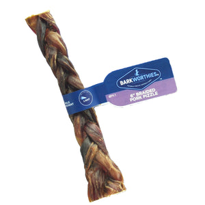 Barkworthies Braided Pork Pizzle 6 Inches 30 Count - Image 2