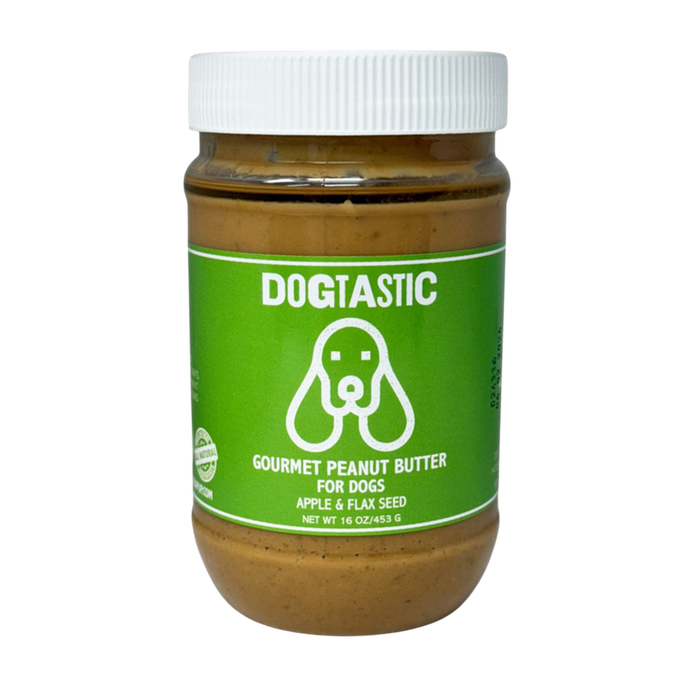 Dogtastic Gourmet Peanut Butter for Dogs - Apple & Flax Flavor - 25% off