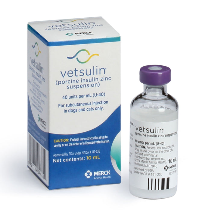 Rx Vetsulin, 40 units/ml Injectable, 10 ml Bottle