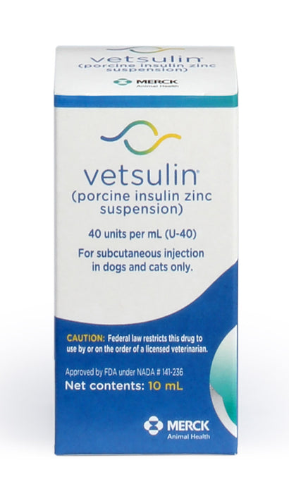 Rx Vetsulin, 40 units/ml Injectable, 10 ml Bottle