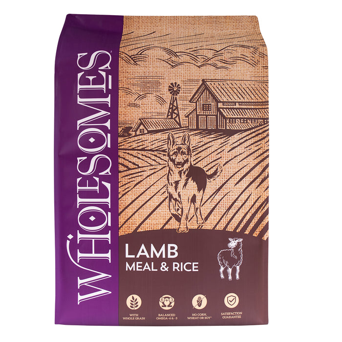 Wholesomes Dry Dog Food Lamb Meal & Rice 40lb