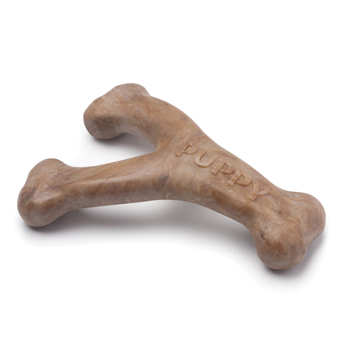 Benebone Puppy Wishbone Dog Chew Toy Bacon SM