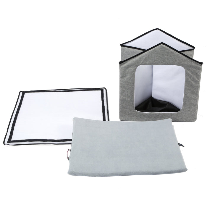 Pet Life 'Hush Puppy' Collapsible Electronic Heating and Cooling Smart Pet House