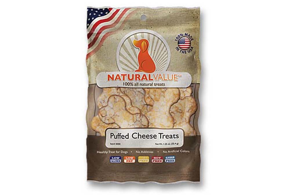 Loving Pets Natural Value Puffed Chips Dog Treats Cheese 1.25oz