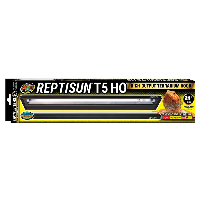 Zoo Med ReptiSun T5 HO Terrarium Hood w/ 10.0 Bulb 24in