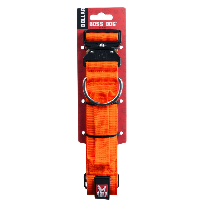 Boss Dog Tactical Adjustable Dog Collar Hunter Orange XL 20-28in