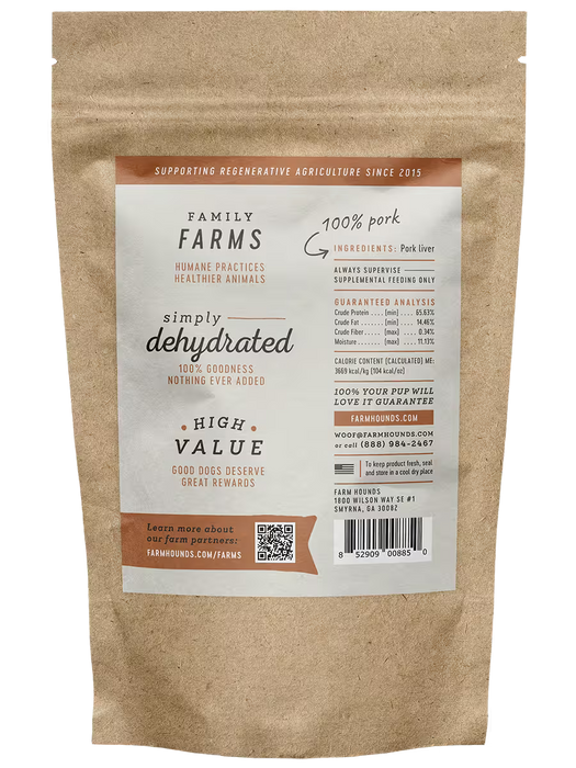Farm Hounds Pork Liver Dog Treats - 4 oz