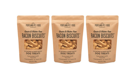 Portland Pet Food Grain and Gluten-Free Bacon Biscuit Dog Treats - 5oz (Pack of 3) - 869772000058