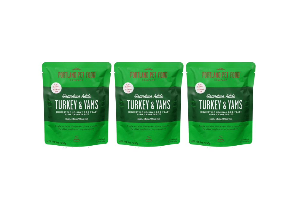 Portland Pet Food Grandma Ada's Turkey & Yams Human-Grade Dog Meal Pouch - 9oz -