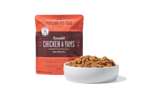 Portland Pet Food Tuxedo's Chicken & Yams Human-Grade Dog Meal Pouch - 9oz - 869655000274