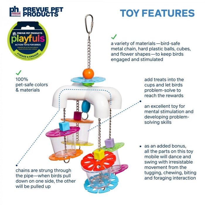 Prevue Pet Products Sink 'n Seek - Playfuls Forage and Engage Bird Toy - 048081602508