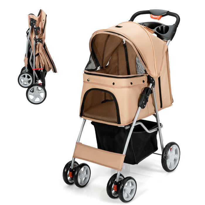 Furr Baby Gifts Foldable Pet Stroller 4-Wheel Travel Carrier
