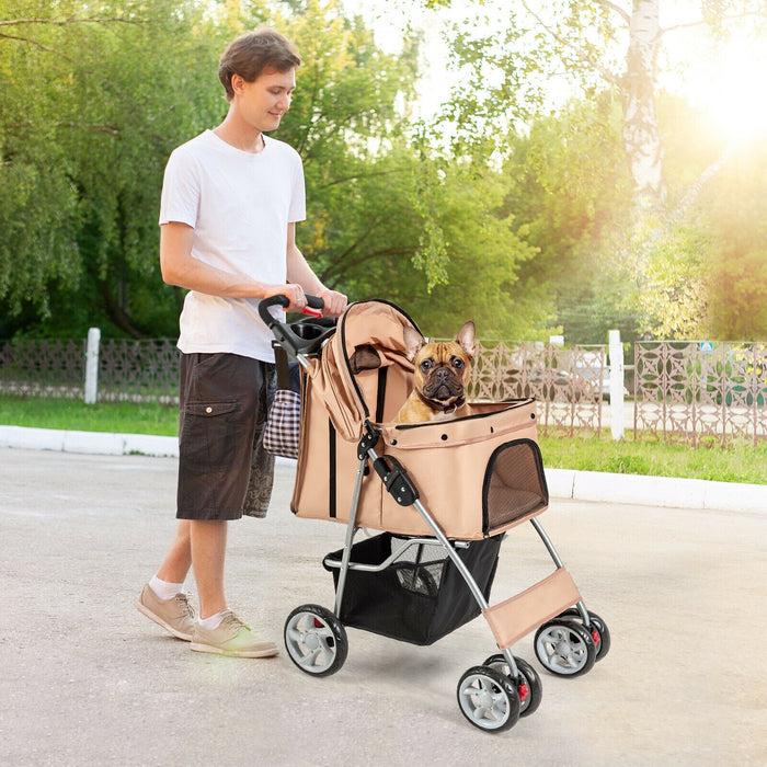 Furr Baby Gifts Foldable Pet Stroller 4-Wheel Travel Carrier