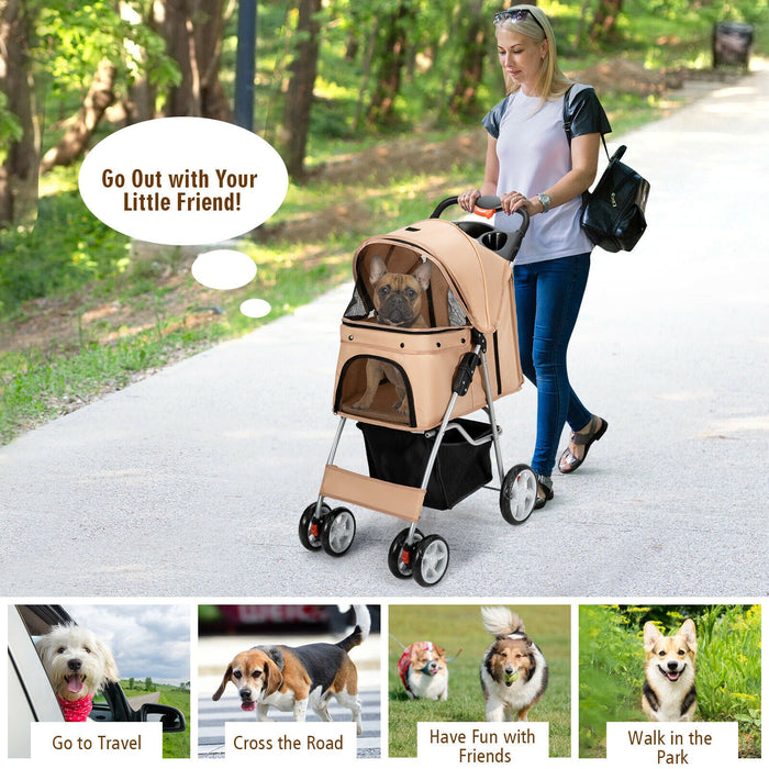 Furr Baby Gifts Foldable Pet Stroller 4-Wheel Travel Carrier