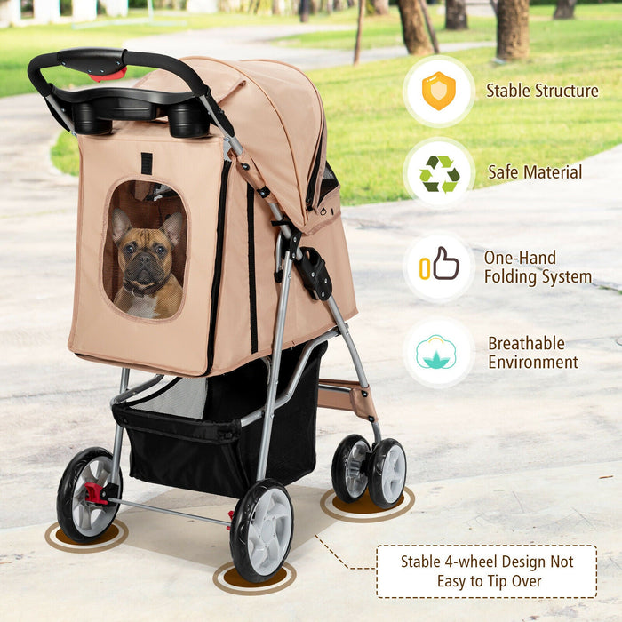 Furr Baby Gifts Foldable Pet Stroller 4-Wheel Travel Carrier