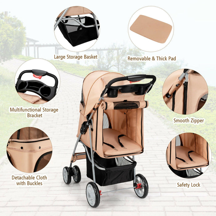Furr Baby Gifts Foldable Pet Stroller 4-Wheel Travel Carrier