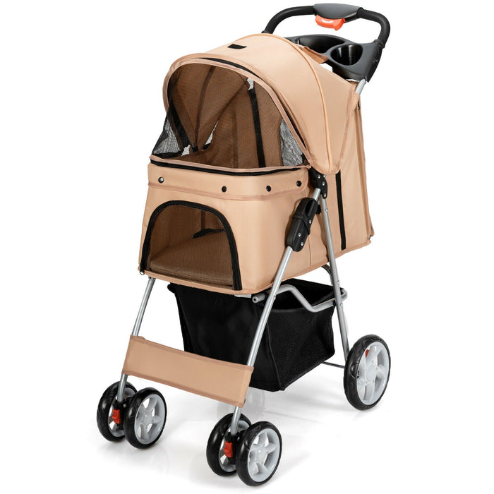 Furr Baby Gifts Foldable Pet Stroller 4-Wheel Travel Carrier