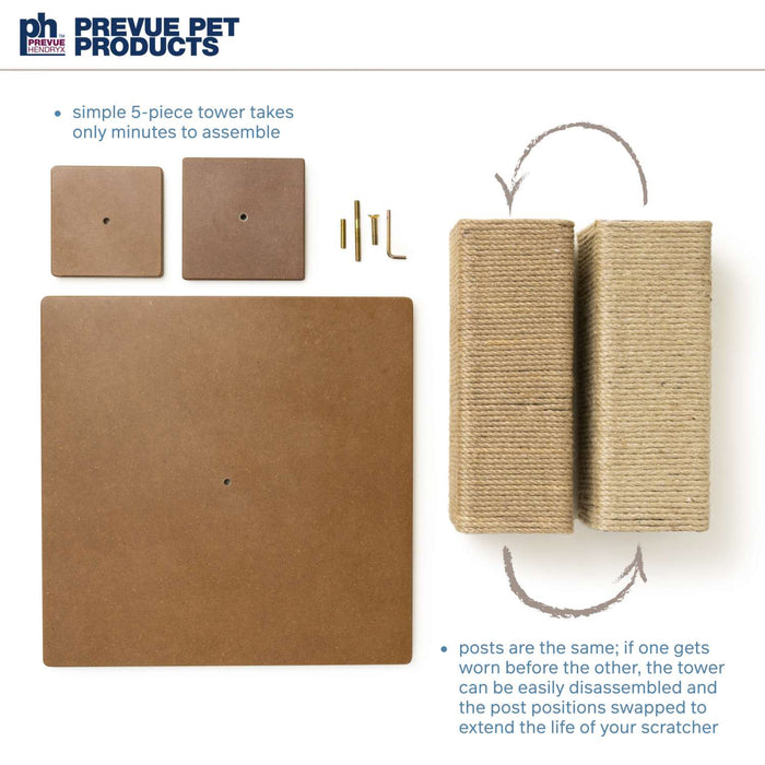 Prevue Pet Products Gemini Tall Square Scratching Post