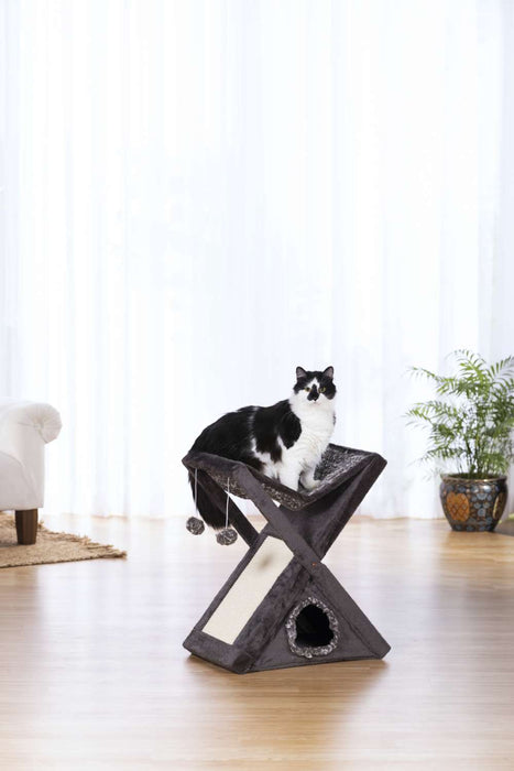 Prevue Pet Products X-tra Fun Kitty Center, Grey
