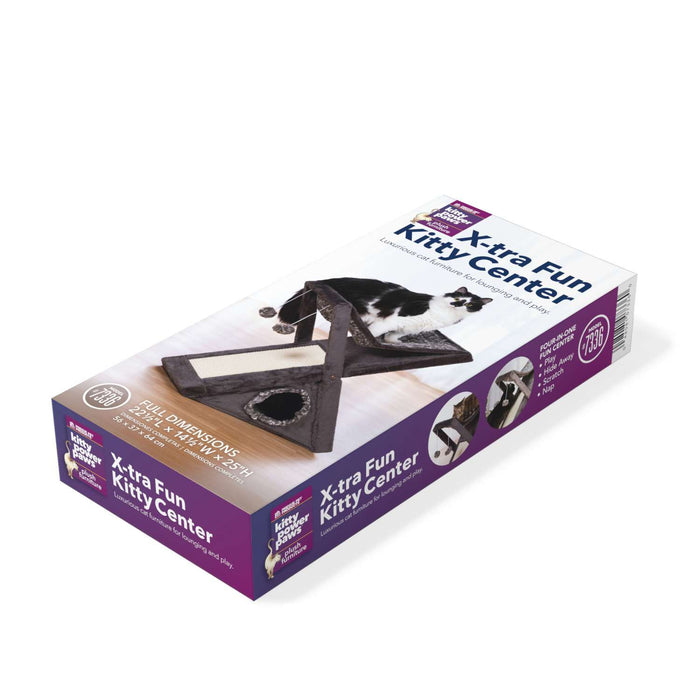 Prevue Pet Products X-tra Fun Kitty Center, Grey