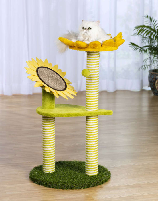Prevue Pet Products Kitty Power Paws Sunflower Playground for Cats