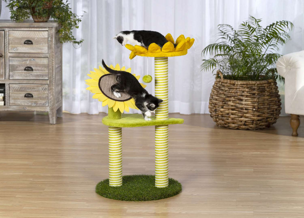 Prevue Pet Products Kitty Power Paws Sunflower Playground for Cats
