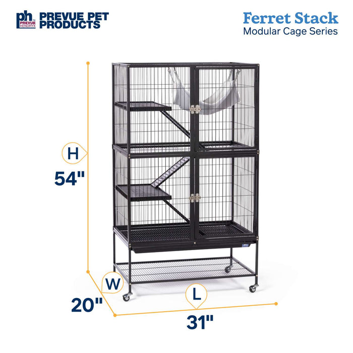 Prevue Pet Products Ferret Stack Two Story, Black