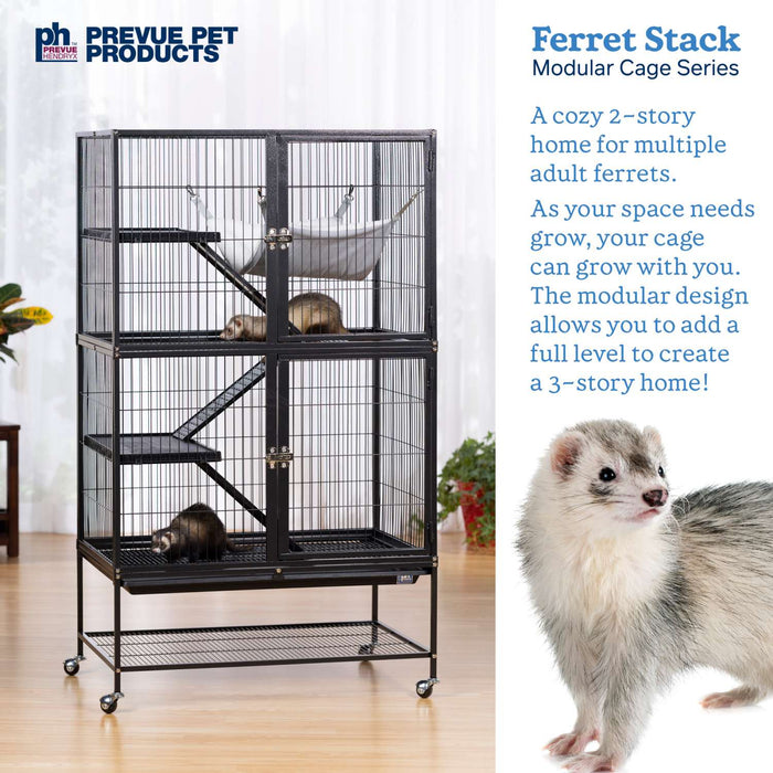 Prevue Pet Products Ferret Stack Two Story, Black