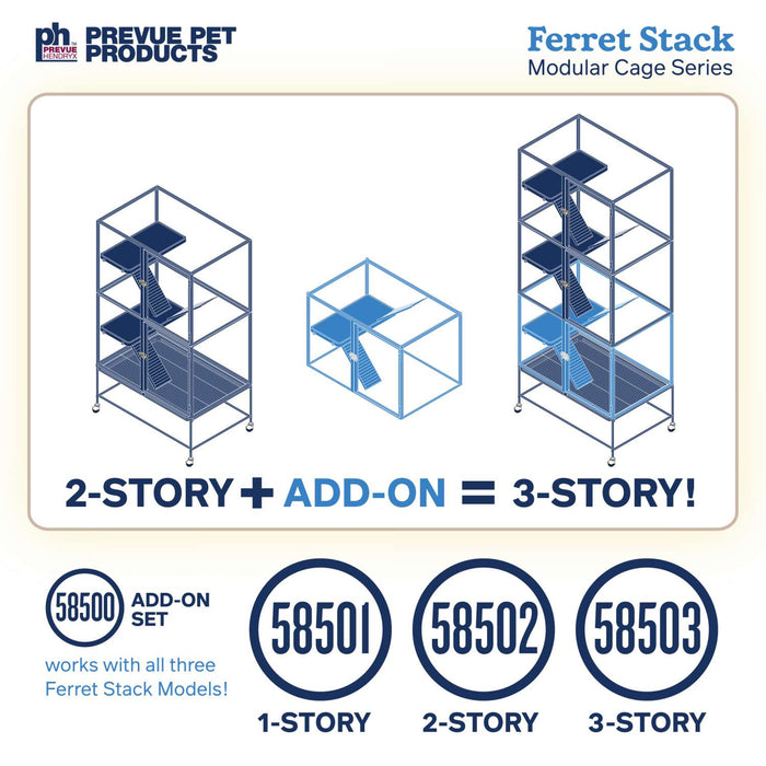 Prevue Pet Products Ferret Stack Two Story, Black