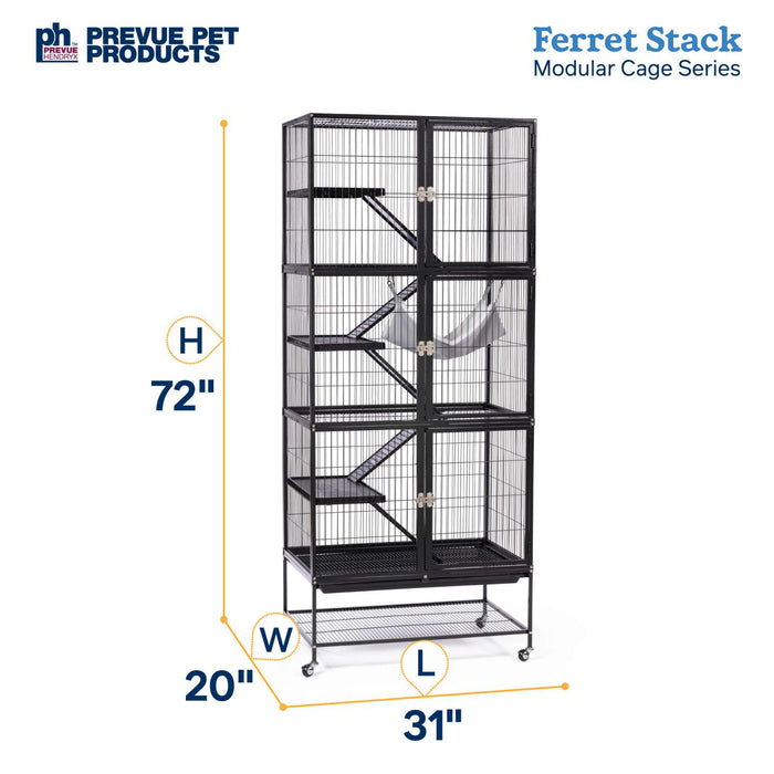 Prevue Pet Products Ferret Stack Three Story, Black
