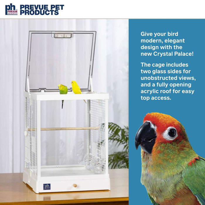 Prevue Pet Products Crystal Palace Bird Cage, White