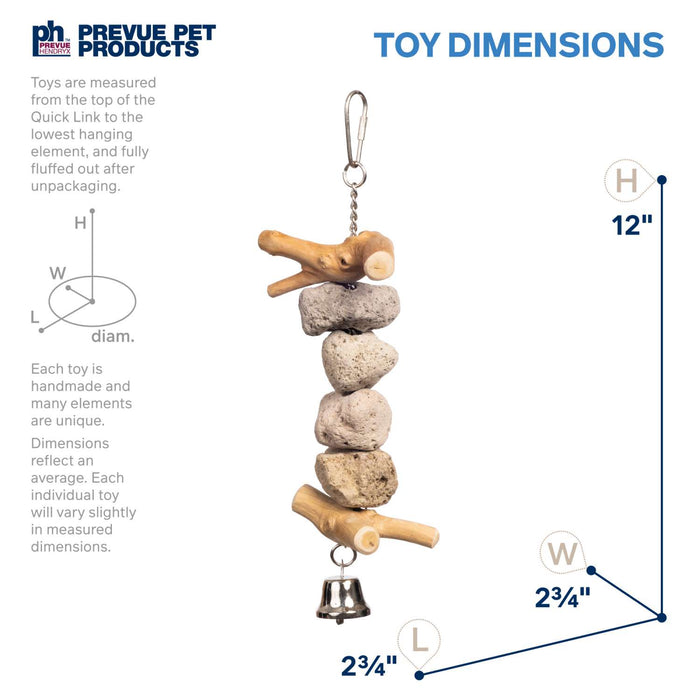 Prevue Pet Products Block Rock - Naturals Sound and Movement Bird Toy