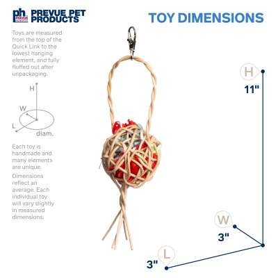 Prevue Pet Products Playfuls Treat Basket Bird Toy