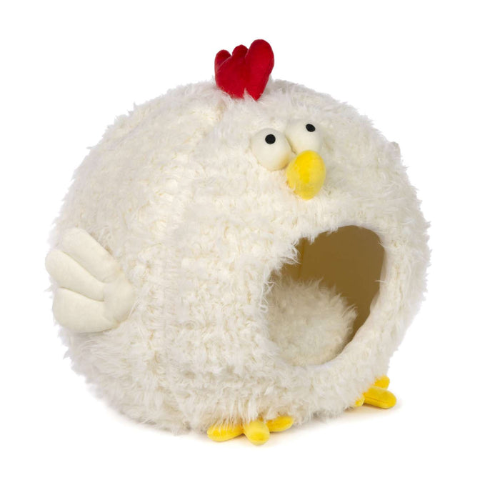 Prevue Pet Products Kitty Power Paws Comfy Chicken Hideaway for Cats, White