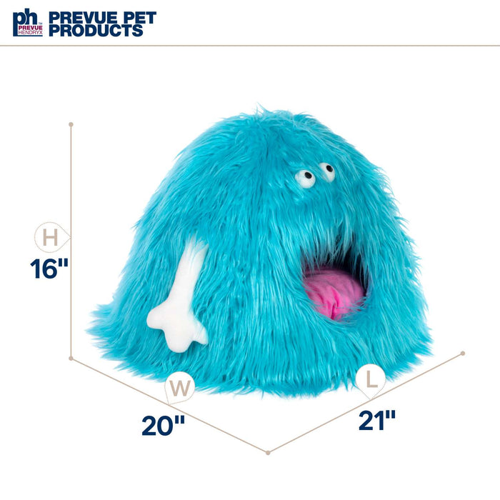 Prevue Pet Products Kitty Power Paws Comfy Monster Hideaway for Cats, Blue