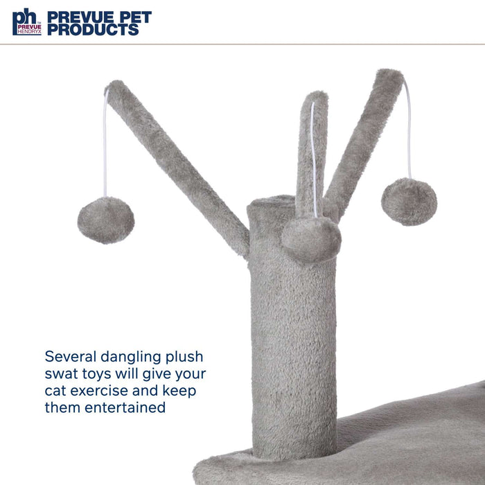 Prevue Pet Products Kitty Power Paws Everest Mountain Cat Tree, Gray & White