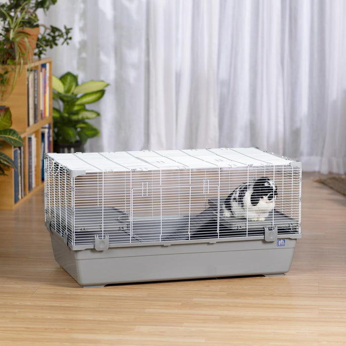 Prevue Pet Products Ranch Universal Small Animal Home, Grey & White