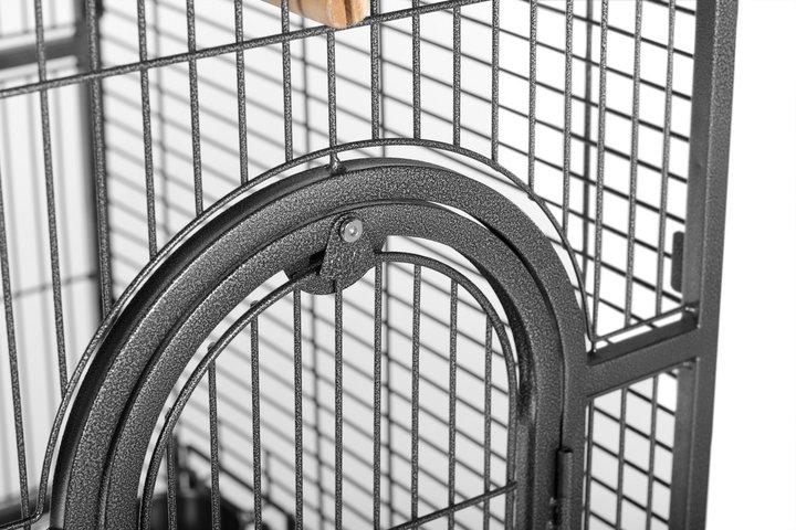 Prevue Pet Products Deluxe Parrot Double Roof Bird Cage with Playtop, Black