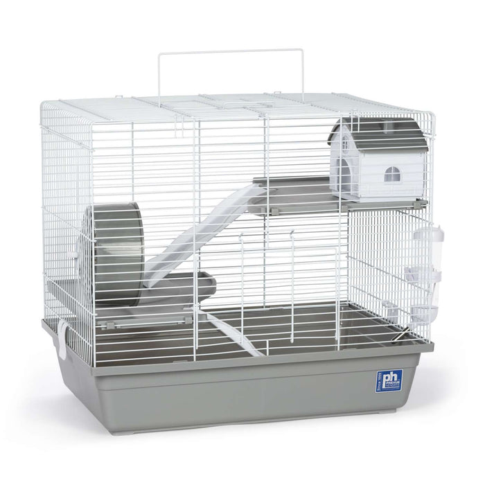 Prevue Pet Products Hamster Haven 3-Story Walk-Up Home, Gray & White
