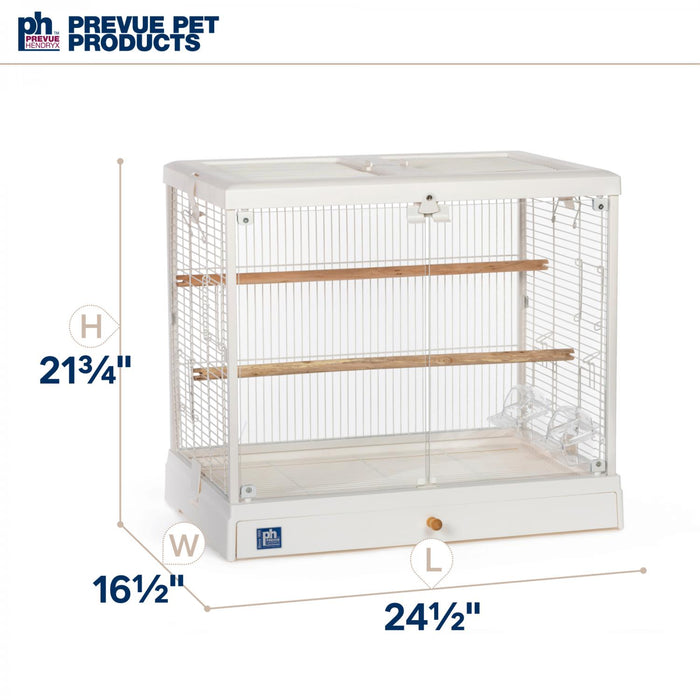 Prevue Pet Products Crystal Palace Luxe, White