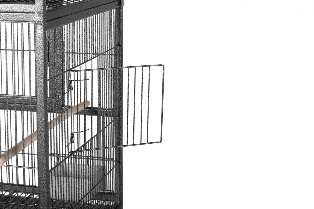 Prevue Pet Products Hampton Deluxe Divided Breeder Bird Cage, Black